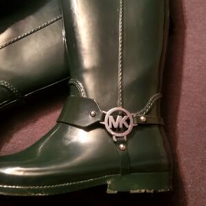 Michael Kors Dark Green Women's Rain Boots